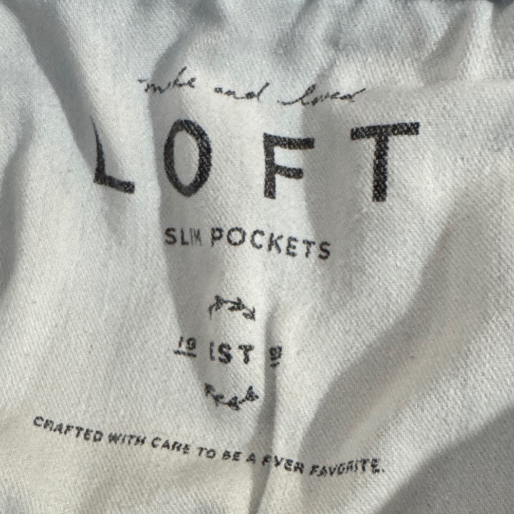 LOFT- Size 14 Petite/32P Light Blue Distressed Ankle Jeans - Picture 3 of 5